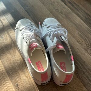 Keds Platform Sneakers with Pink Accents